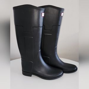 Hunter Cait Tall Black Rainboots Sz US 9